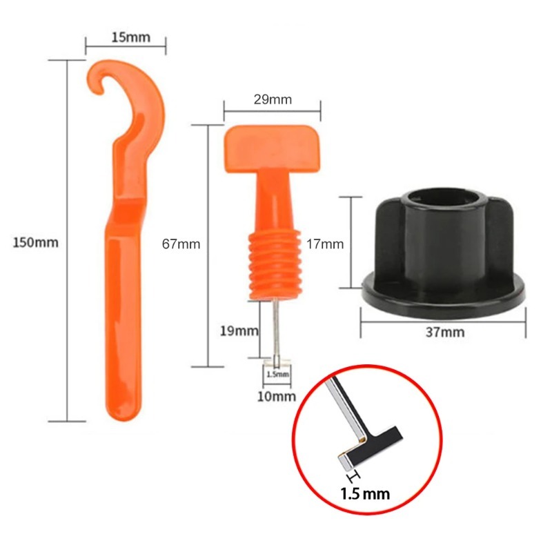 51Pcs Floor Tile Leveling Syst - Ceramic Tile Floor ulasan dan harga