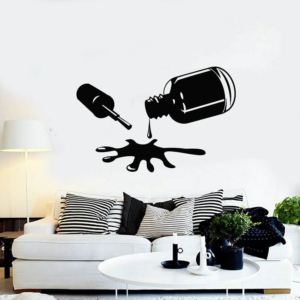 Nails Polish Wall Decals Bedro - Pvc Panel Background ulasan dan harga
