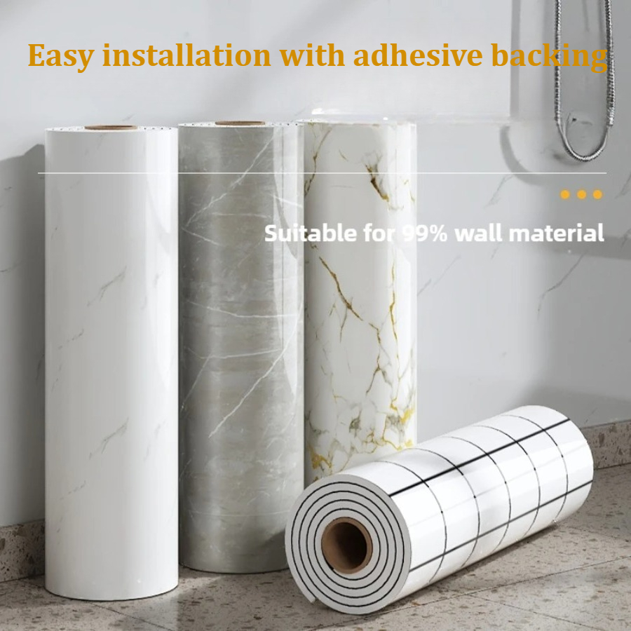 Waterproof Self-Adhesive Marbl - Pvc Panel Background ulasan dan harga