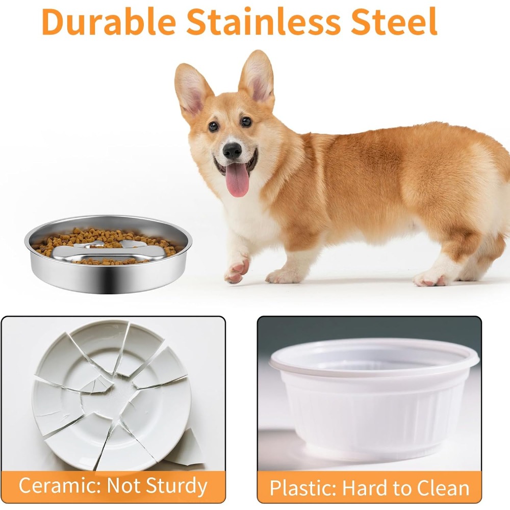 Slow Feeder Dog Bowl Stainless - Royal Canin Food Medium ulasan dan harga